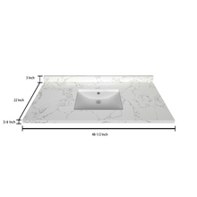 Load image into Gallery viewer, Stock Top 2 CM Carrara White 48.5 In W x 22 In D