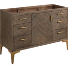 Frey 48" Vanity Base in Grey Wash -All Wood- Signature Hardware
