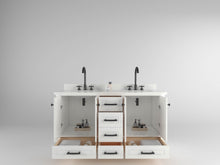 Load image into Gallery viewer, Windsor 60 Double in All Wood Vanity in Bright White - Cabinet Only