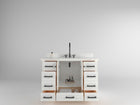 Windsor 47.5 in All Wood Vanity in Bright White - Cabinet Only