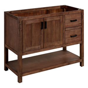 42" Morris Vanity in Rustic Brown - Cabinet Only