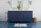 Windsor 71.5 in All Wood Vanity in Navy Blue - Cabinet Only