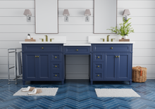 Load image into Gallery viewer, Kensington 96 inch All Wood Vanity in Navy Blue - Cabinet Only