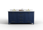 Windsor 71.5 in All Wood Vanity in Navy Blue - Cabinet Only