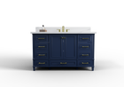 Windsor 47.5 in All Wood Vanity in Navy Blue - Cabinet Only
