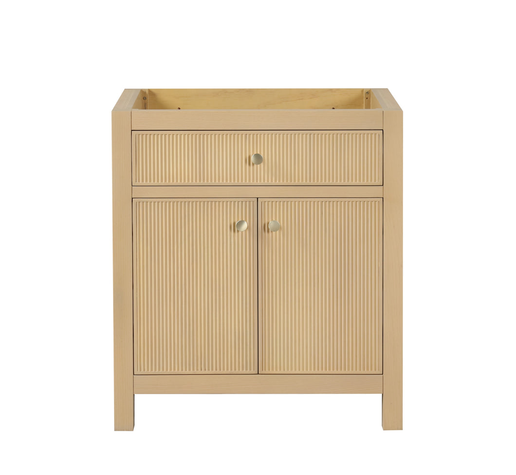 Bristol 29.5 in. All Wood Vanity in Natural White Ash - Cabinet Only