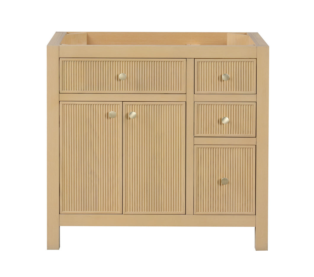 Bristol 35.5 in. All Wood Vanity in Natural White Ash - Cabinet Only