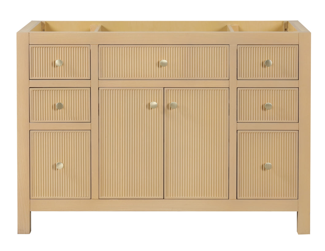 Bristol 47.5 in. All Wood Vanity in Natural White Ash - Cabinet Only