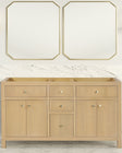 Bristol 59.5 in. Double Sink All Wood Vanity in Natural White Ash - Cabinet Only