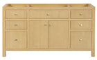 Bristol 59.5 in. Single Sink All Wood Vanity in Natural White Ash - Cabinet Only