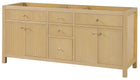 Bristol 71.5 in. Double Sink All Wood Vanity in Natural White Ash - Cabinet Only