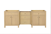 Load image into Gallery viewer, Bristol 84 in. (3 Drawer Bridge) All Wood Vanity in Natural White Ash - Cabinet Only