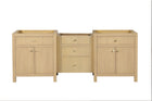 Bristol 84 in. (3 Drawer Bridge) All Wood Vanity in Natural White Ash - Cabinet Only