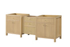 Bristol 84 in. (3 Drawer Bridge) All Wood Vanity in Natural White Ash - Cabinet Only