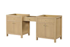 Bristol 84 in. (Make Up Bridge) All Wood Vanity in Natural White Ash - Cabinet Only