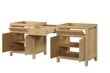 Load image into Gallery viewer, Bristol 84 in. (Make Up Bridge) All Wood Vanity in Natural White Ash - Cabinet Only