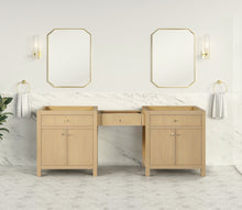 Load image into Gallery viewer, Bristol 84 in. (Make Up Bridge) All Wood Vanity in Natural White Ash - Cabinet Only