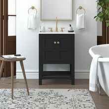 Load image into Gallery viewer, Nearmé Dallas 23.5 Inch Bathroom Vanity in Black- Cabinet Only