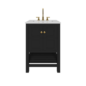 Nearmé Dallas 23.5 Inch Bathroom Vanity in Black- Cabinet Only