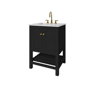 Nearmé Dallas 23.5 Inch Bathroom Vanity in Black- Cabinet Only