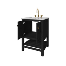 Load image into Gallery viewer, Nearmé Dallas 23.5 Inch Bathroom Vanity in Black- Cabinet Only