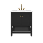 Nearmé Dallas 29.5 Inch Bathroom Vanity in Black- Cabinet Only