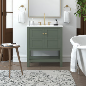 Nearmé Dallas 29.5 Inch Bathroom Vanity in Sage- Cabinet Only