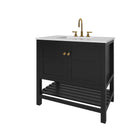 Nearmé Dallas 35.5 Inch Bathroom Vanity in Black- Cabinet Only