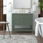 Nearmé Dallas 35.5 Inch Bathroom Vanity in Sage- Cabinet Only