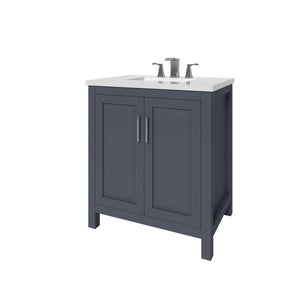 Kennesaw 29.5 inch Bathroom Vanity in Charcoal- Cabinet Only