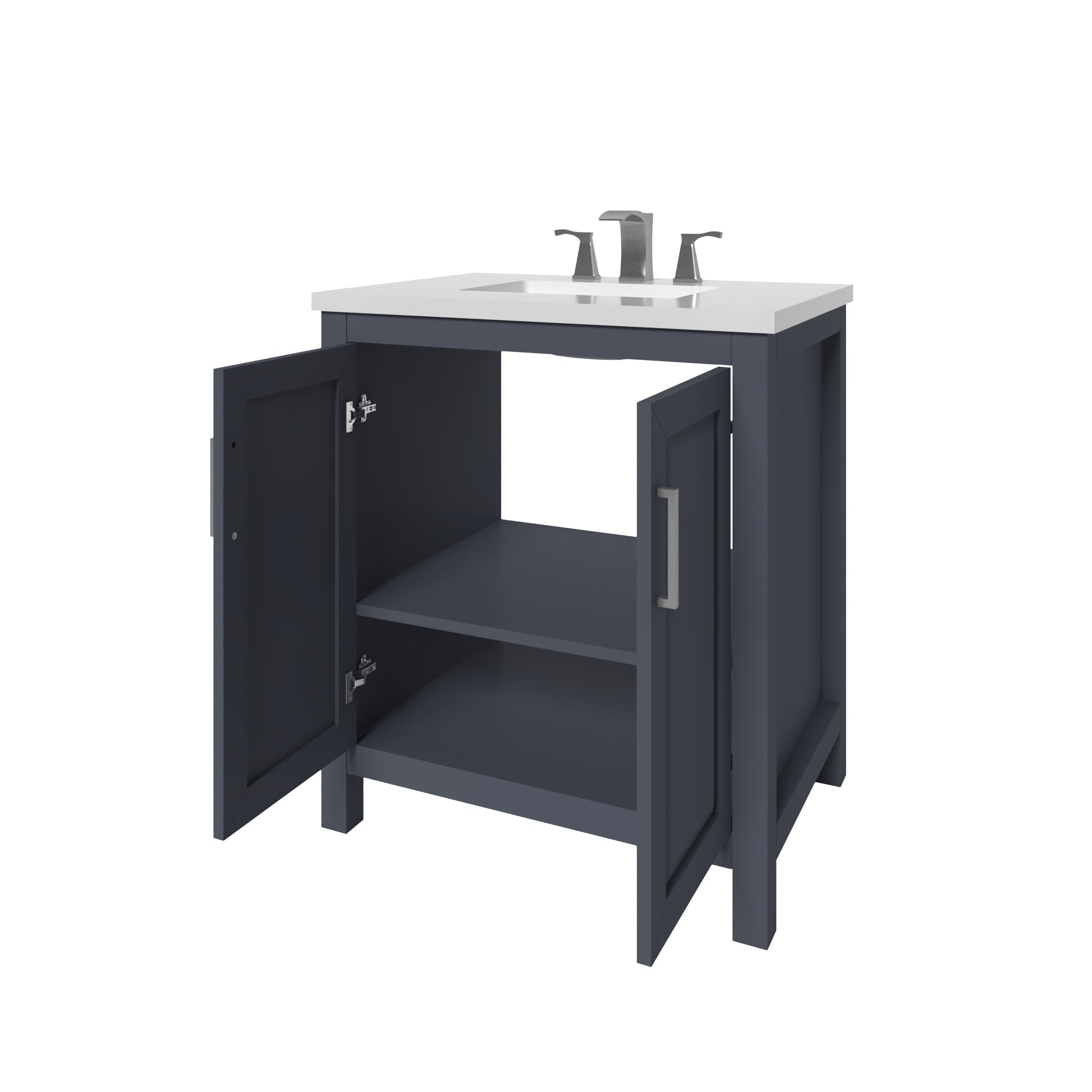29 Inch Vanity Kennesaw 29.5 inch Bathroom Vanity in Charcoal- Cabinet Only