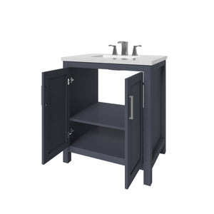 Kennesaw 29.5 inch Bathroom Vanity in Charcoal- Cabinet Only