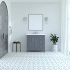 Kennesaw 35.5 inch Bathroom Vanity in Charcoal- Cabinet Only