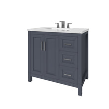 Load image into Gallery viewer, Kennesaw 35.5 inch Bathroom Vanity in Charcoal- Cabinet Only