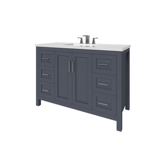 Kennesaw 47.5 inch Bathroom Vanity in Charcoal- Cabinet Only