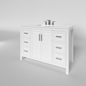 Kennesaw 47.5 inch Bathroom Vanity in White- Cabinet Only