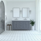 Kennesaw 59.5 inch Double Bathroom Vanity in Charcoal- Cabinet Only