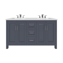 Load image into Gallery viewer, Kennesaw 59.5 inch Double Bathroom Vanity in Charcoal- Cabinet Only