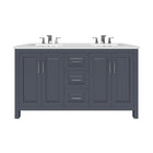 Kennesaw 59.5 inch Double Bathroom Vanity in Charcoal- Cabinet Only