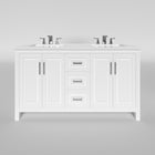Kennesaw 59.5 inch Double Bathroom Vanity in White- Cabinet Only