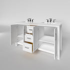 Kennesaw 59.5 inch Double Bathroom Vanity in White- Cabinet Only
