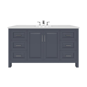 Kennesaw 59.5 inch Single Bathroom Vanity in Charcoal- Cabinet Only