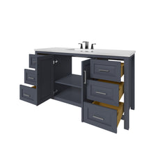 Load image into Gallery viewer, Kennesaw 59.5 inch Single Bathroom Vanity in Charcoal- Cabinet Only