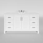 Kennesaw 59.5 inch Single Bathroom Vanity in White- Cabinet Only