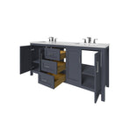 Kennesaw 71.5 inch Double Bathroom Vanity in Charcoal- Cabinet Only