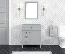 Load image into Gallery viewer, Kensington 29.5 Left in All Wood Vanity in Metal Gray - Cabinet Only ER VANITIES