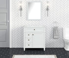 Kensington 29.5 Left Drawers in All Wood Vanity in Bright White - Cabinet Only ER VANITIES