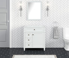 Load image into Gallery viewer, Kensington 30 Left Drawers in Solid Wood Vanity in Bright White - Cabinet Only Ethan Roth
