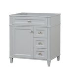 Kensington 30 Right in Solid Wood Vanity in Metal Gray - Cabinet Only Ethan Roth