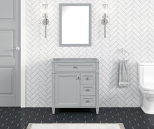 Load image into Gallery viewer, Kensington 29.5 Right in All Wood Vanity in Metal Gray - Cabinet Only ER VANITIES